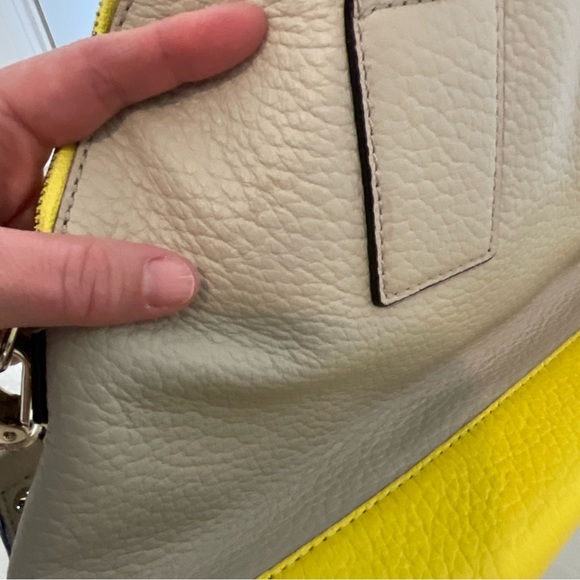 Kate Spade satchel Southport Avenue Jenny color block yellow and tan - Picture 13 of 16